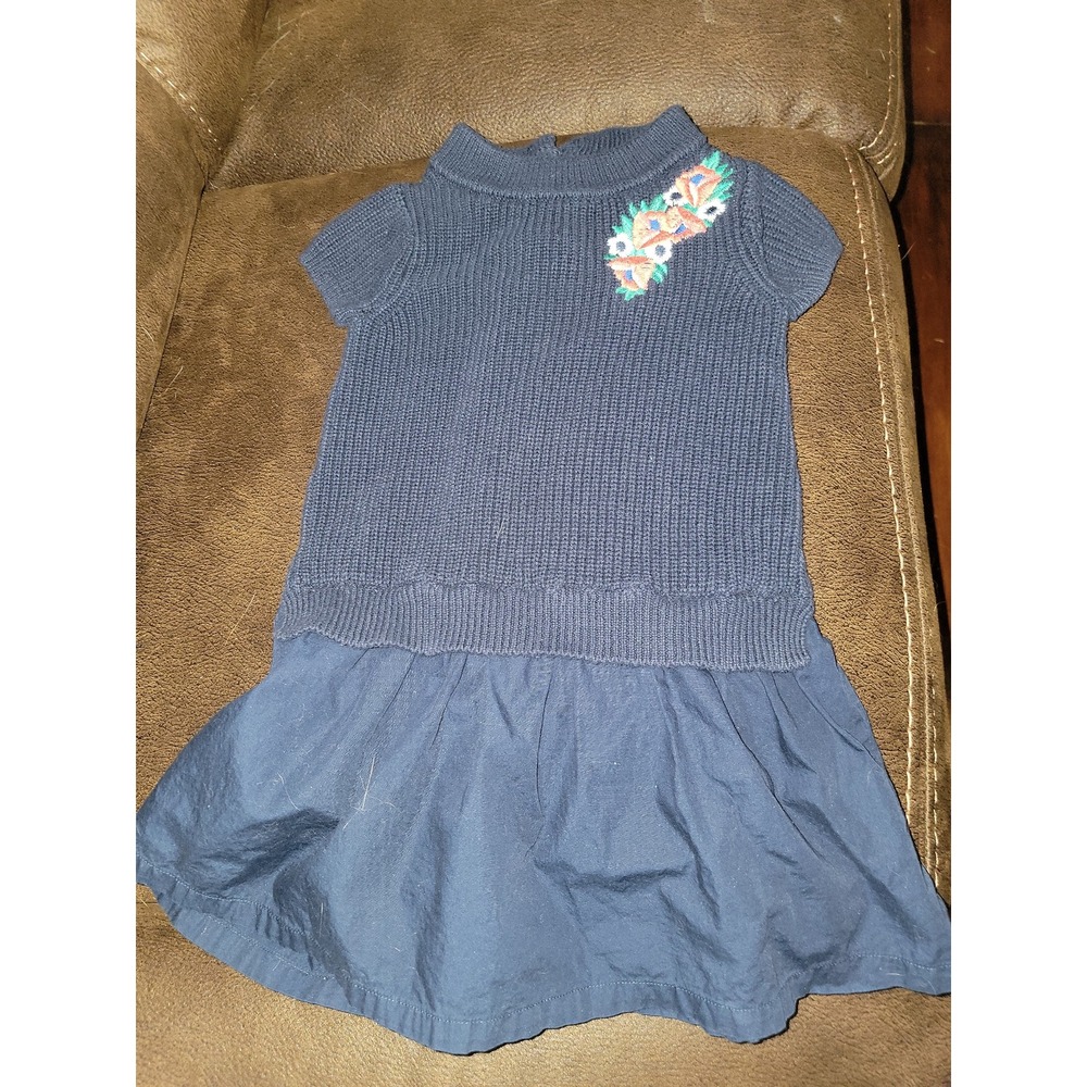 Janie and jack navy floral dress size 4